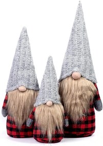 Tutumi Tutumi, Vianočný trpaslík 30cm YX055, šedá-červená, CHR-03009