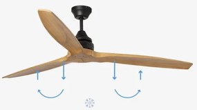 FARO 33718DC - Stropný ventilátor ALO L drevo/čierna pr. 152 cm  + diaľkové ovládanie