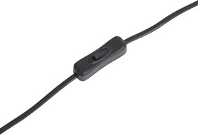 Mosadzná stojaca lampa s oválnym tienidlom s motívom listov a zlatým interiérom 35 cm - Thijmen