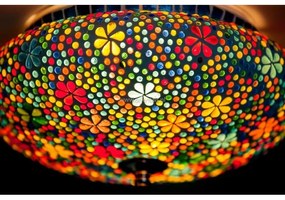 Stropnica orient moderná mozaiková lampa Melon KVETY Ø25