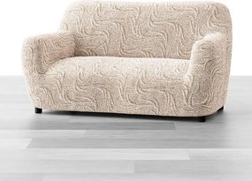 Bielastické poťahy BRILLANTE béžové dvojkreslo (š. 120 - 160 cm)