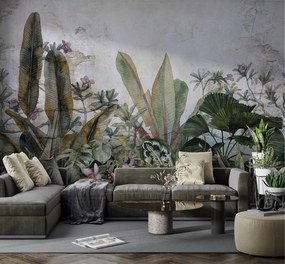 Gario Fototapeta Exotické listy, monstera maľované akvarelom Materiál: Vliesová, Rozmery: 250 x 175 cm