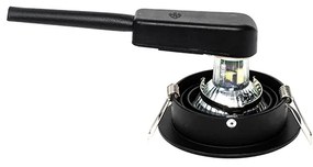 Sada 6 moderných zapustených bodových svetiel čierna - Rondoo