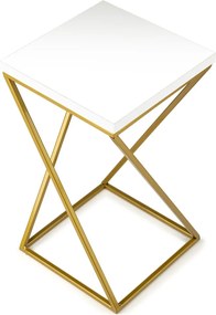 STOJAN NA KVETINÁČ LOFT7 40X24X24 CM ZLATÁ/BIELA