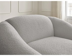 Svetlosivé kreslo z textílie bouclé Tina – Bobochic Paris