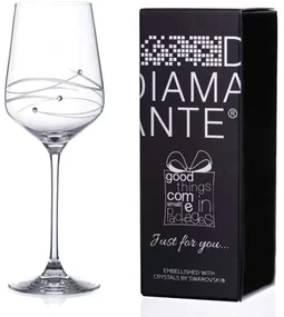 Diamante Spiral Swarovski poháre na víno 450 ml