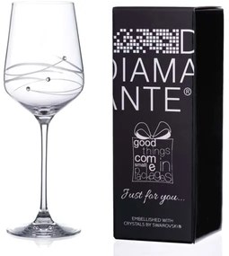 Diamante Spiral Swarovski poháre na víno 450 ml
