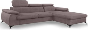 Rohová sedacia súprava Scala, staroružová látka, pravý roh