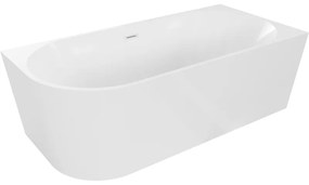 Mexen Mia, voľne stojaca rohová vaňa pravá 140 x 75 cm, biela, biely prepad, 52691407500P-20