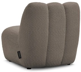 Taupe kreslo z textílie buklé Janissaire – Bobochic Paris