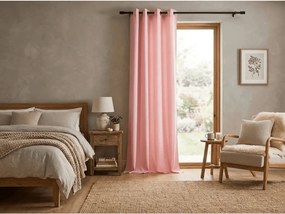 Záves OXFORD LIGHT 140x250 cm, ružový Zavesenie: Kovové krúžky