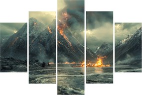 Obraz - Erupcia sopky (150x105 cm)
