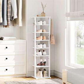 Úzky botník Vasagle Kloudy 28 cm biely