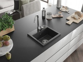 Mexen Milo - drez granitový 43,5x41,0cm, 1-komorový, čierna-škvrny, 6505441000-76