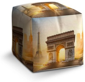 Sablio Taburet Cube Paríž Víťazný oblúk: 40x40x40 cm
