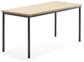 Stôl SONITUS, 1600x700x760 mm, linoleum - béžová, antracit