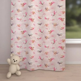 Biante Detský bavlnený záves Sandra SA-650 Psí superhrdinovia na staroružovom 150x200 cm