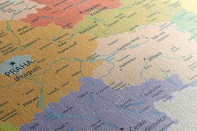 Obraz mapa Českej republiky