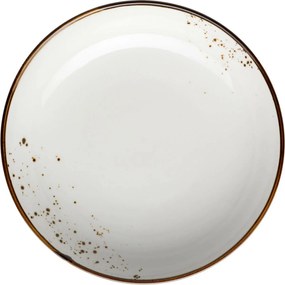 Mäser Hlboký tanier Pintar White hnedé bodky 21 cm