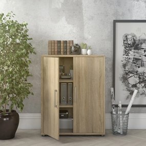 Modulárna knižnica v dekore duba v prírodnej farbe 89x113 cm Prima – Tvilum