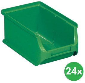 Allit Plastové boxy PLUS 2, 102 x 160 x 75 mm, zelené, 24 ks