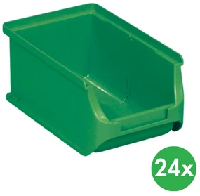Allit Plastové boxy PLUS 2, 102 x 160 x 75 mm, zelené, 24 ks