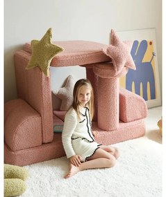 Zelený detský pohovkový vankúš z textílie buklé Star – Wigiwama