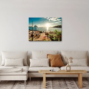 Obraz - Pláž s ľuďmi (70x50 cm)