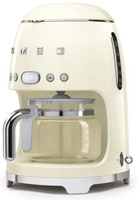 Krémovo-biely kávovar na filtrovanú kávu SMEG