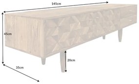 TV-skrinka 43736 Alpine 145cm Drevo Acacia Honey  - Komfort-nábytok