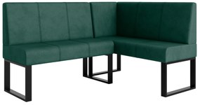 Rohová lavica Bernio 140x200 (tmavozelená) (P). Akcia -20%. Vlastná spoľahlivá doprava až k Vám domov. 1129854