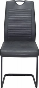 Jedálenská stolička Rindul, antracitová látka v optike lesklej kože