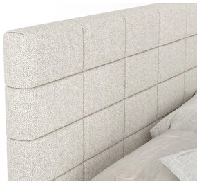 Béžová boxspring posteľ s úložným priestorom 200x200 cm Ava – Maison de Rêve