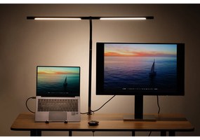 Stolná LED lampa NOX, svorka, diaľkové ovládanie