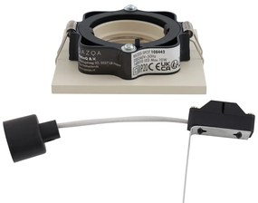 Sada 6 moderných zapustených bodových svetiel béžová GU10 50 mm otočné a naklápacie - Qure