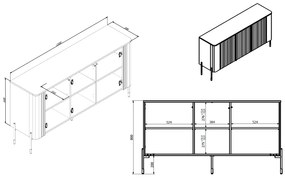 Cama Komoda Vera 150 - béžová