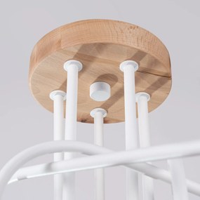 Stropné svietidlo Ember 5, drevené telo svietidla, w