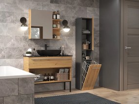 Kúpeľňová skrinka Neltossa 12 (antracit + dub artisan). Akcia -19%. Vlastná spoľahlivá doprava až k Vám domov. 1133011