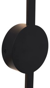 Moderné nástenné svietidlo čierne 100 cm vrátane LED - Clockwise