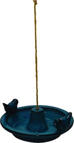 Závesné napájadlo pre vtáky Mia, 30x10 cm, keramika, modrá