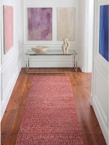 Tmavoružový ručne tkaný behúň z materiálu buklé 80x200 cm Notting Hill Portobello – Ted Baker