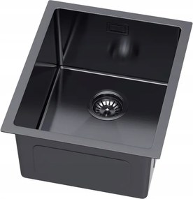 Erga HD, 1-komorový oceľový drez 370x450x210 mm, grafitová, ERG-MLS-HD3745B