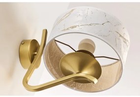 Jupiter 2111 - Nástenné svietidlo KASZMIR 1xE27/15W/230V biela/zlatá/mramorový dekor