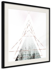 Artgeist Plagát - Geometric Abstraction (Square) [Poster] Veľkosť: 30x30, Verzia: Čierny rám s passe-partout
