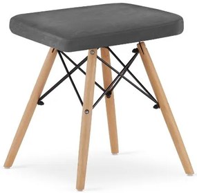 Bestent Taburetka Grey Velvet