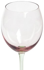 Sada 4 pohárov na červené víno 360 ml ružovo-zelená DIOPSIDE Beliani
