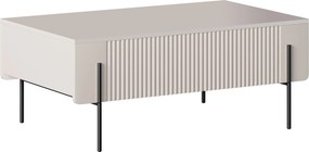 Konferenčný stolík so zásuvkami Malmi 100 cm - kašmír / čierne nožičky
