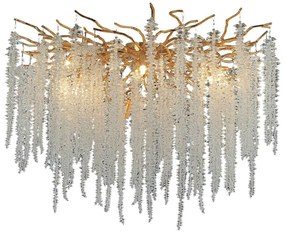 Krištáľový prisadený luster 12xG9/40W/230V zlatá