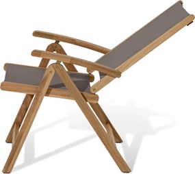 Záhradné kreslo s výpletom Textilene a vysokým nastaviteľným operadlom