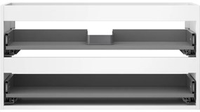 Mexen Box-A, závesná skrinka 90 cm, 2 zásuvky, biela matná, 91AX0-0900-470-2-01